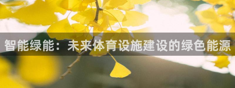 意昂体育4招商电话是多少号码：智能绿能：未来体育设施