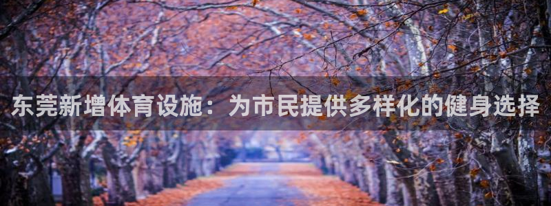 意昂体育4平台注册流程图：东莞新增体育设施：为市民提