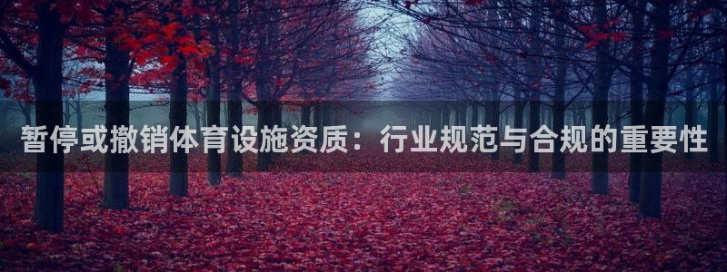 意昂体育4：暂停或撤销体育设施资质：行业规范与合规的