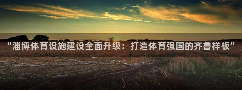 意昂体育4平台是正规平台吗安全吗：“淄博体育设施建设全面升级