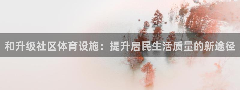 意昂4开户：和升级社区体育设施：提升居民生活质量的新途径